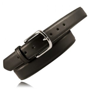 Belt, 6450, FEATHER EDGE DRESS / Black /Nickel Buckle
