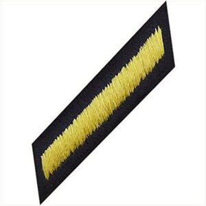 Patch, Service Stripe / Single / Gold on Black