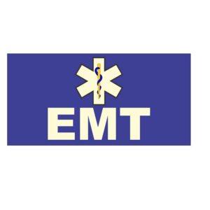 Patch, EMT w/Star of Life, Photo Luminous, Size: 2"x4"