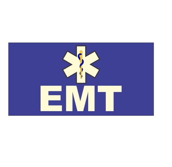 Patch, EMT w/Star of Life, Photo Luminous, Size: 2"x4"