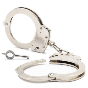 Handcuffs, Smith & Wesson, Model 100P Chain Linked with Push Pin Double Lock