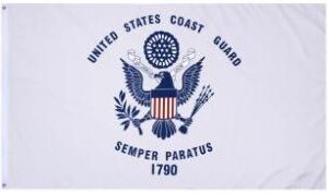 Flag, US Coast Guard, 3'x5', Imprinted