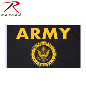 Flag, US Army, Black/Gold 3'x5' Imprinted