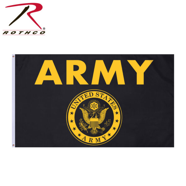 Flag, US Army, Black/Gold 3'x5' Imprinted