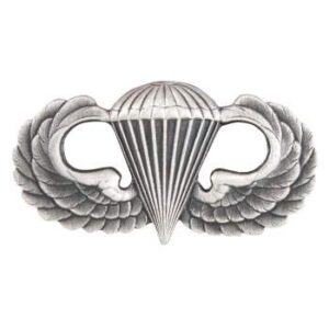 Badge, USA Jump Wings, Silver Oxidized