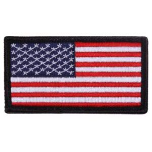Patch, American Flag, Forward, w/Velcro, Size: 1 7/8" X 3 3/8"
