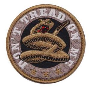 Patch, Don't Tread on Me, Color: Tan (Round)