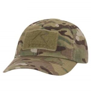 Hat, Operator Tactical Cap, w/Velcro on Front (2" x 3.5"), Top (1" x1"), and Back (1" x 3.75") - Multicam