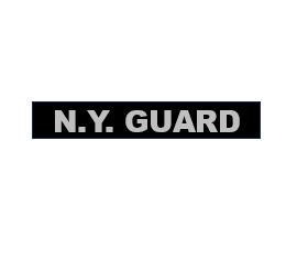 New York Guard Branch Tape, 5" SEW-ON, Type: Fabric Strip, Color: Silver on Black, Name: N.Y. GUARD