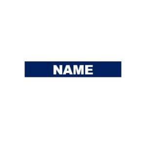 Name Tape, 4" w/HOOK, Type: Fabric Strip