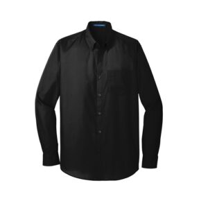 Dress Shirt, by Port Authority, 3.3-ounce, 55/45 cotton/poly, Long Sleeve, Color: Black