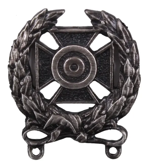 Badge, USA Qualification: EXPERT, Finish: Silver Oxidized