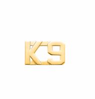 Collar Insignia, K-9, Finish: Gold