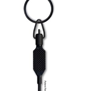 Handcuff Key, Knurled Flat Grip Swivel Key – Polymer-Black