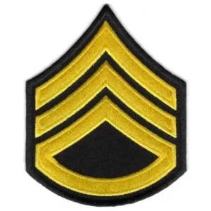 Patch, Rank, Police SSG, Gold on Black