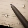 Pen, Flat Dark Earth Metal Clicker/  #FDE97 / Black Ink - Image 2