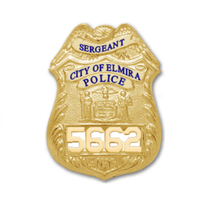 Badge, ELMIRA POLICE DEPT - S121, Cote D'Ore / DET/SGT