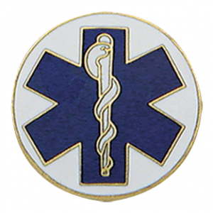 Collar Disc, Star of Life w/Gold Trim (2 Pack)
