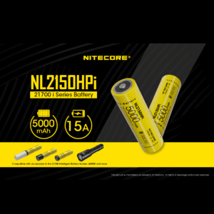 Battery, Nitecore NL2150HPI 5000mAh Rechargeable Battery