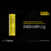 Battery, Nitecore NL2150HPI 5000mAh Rechargeable Battery - Image 3