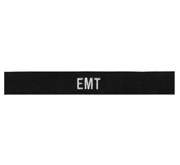 Name Tape, 5" SEW-ON - EMT (White on Midnight Navy)