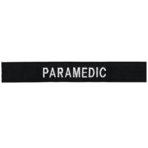 Name Tape, 5" SEW-ON - PARMEDIC (White on Midnight Navy)