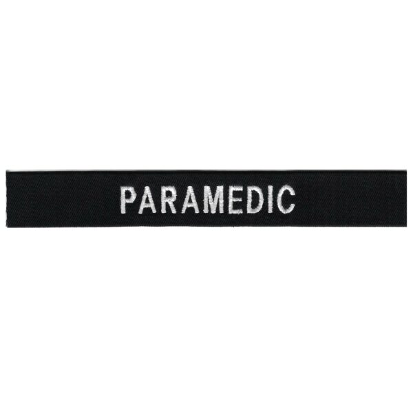 Name Tape, 5" SEW-ON - PARMEDIC (White on Midnight Navy)