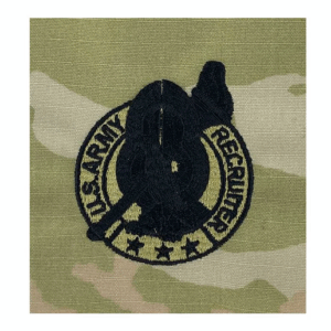 Patch, USA Badge, OCP Sew On, Recruiter Silver (2 Pack)